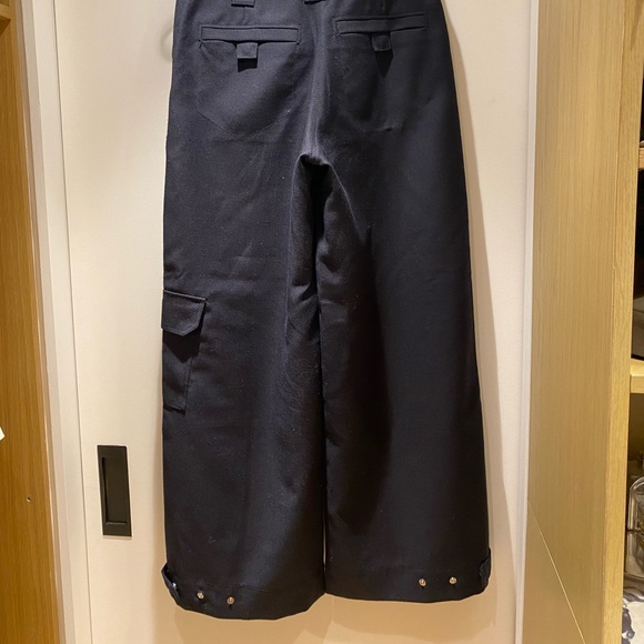 GANNI Wide Leg Cargo Pants, Dark Blue - Size 36 (US6) - Picture 9 of 11